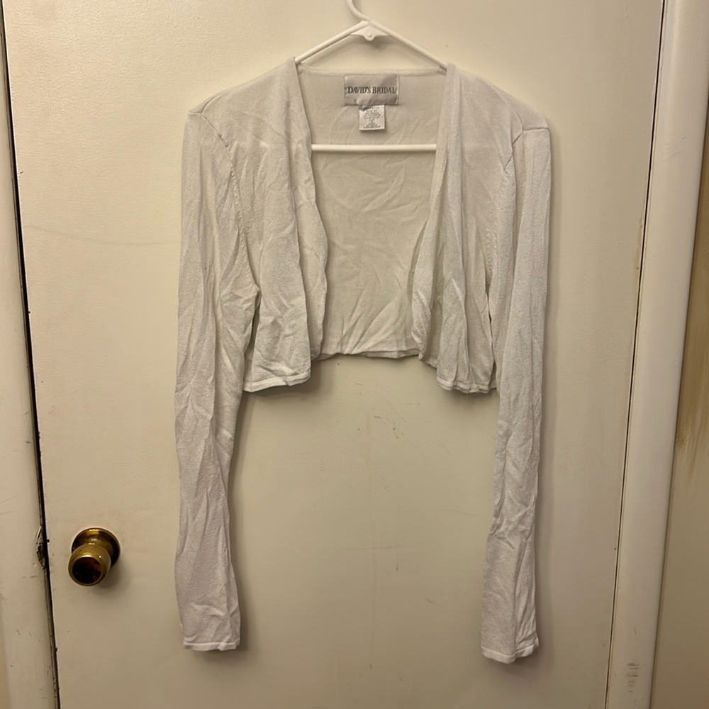 David’s Bridal Women’s Cardigan White Size 1X